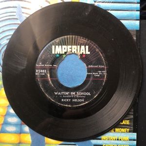 ***Free*** Ricky Nelson Stood Up/Waitin' In School Vinyl 45 Record '57